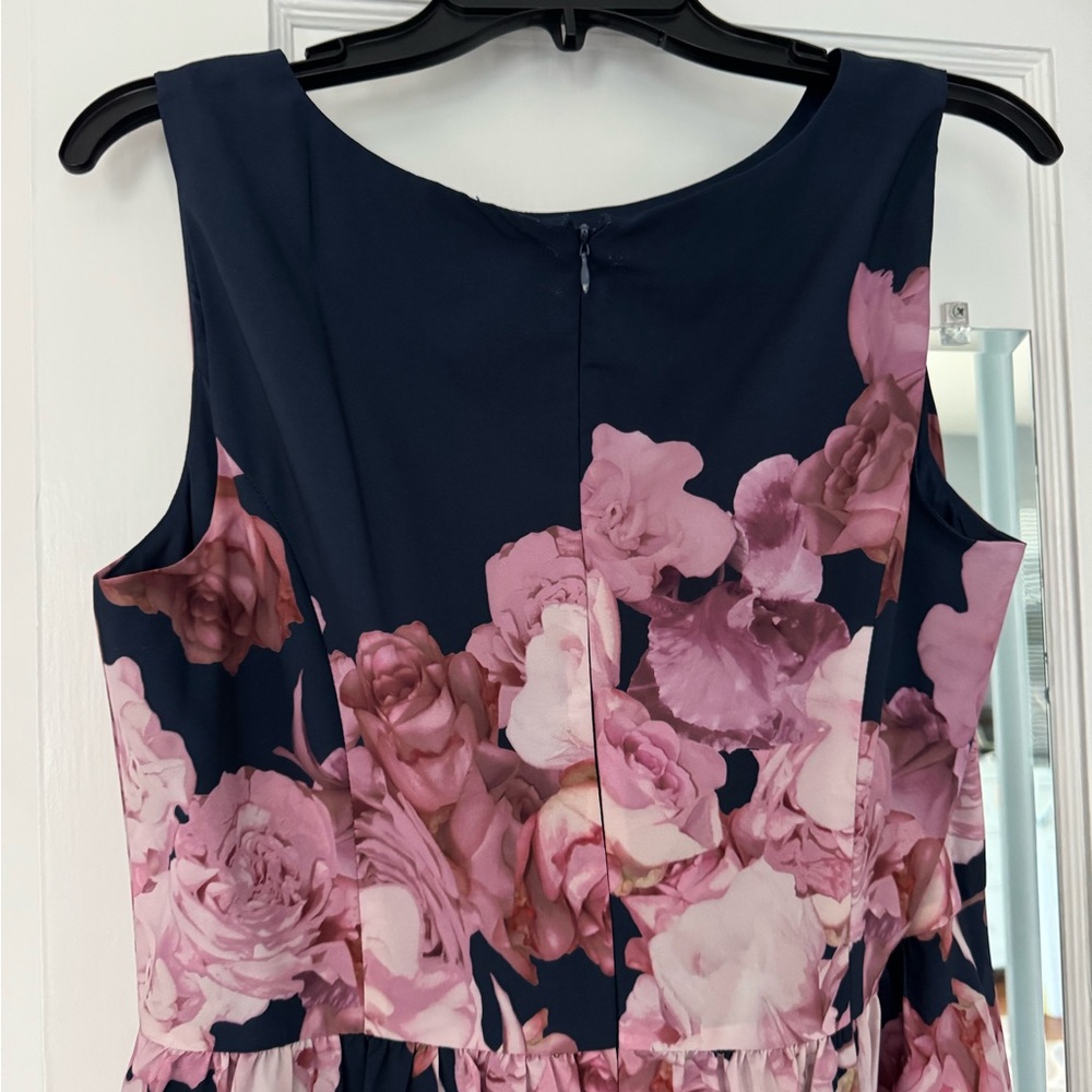 Adrianna Papell Navy/Floral Dress SIZE 12 - Picture 12 of 12